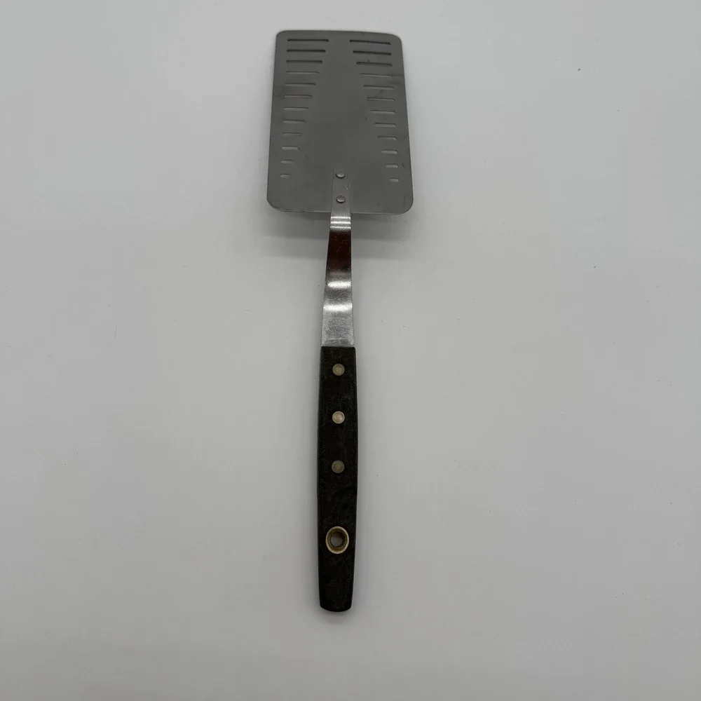 Vintage Maid of Honor Slotted Spatula Stainless Steel Wood Handle Made in USA